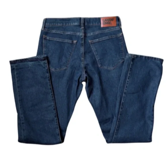 Lands' End Men's Dark Blue Jeans - Picture 2 of 6